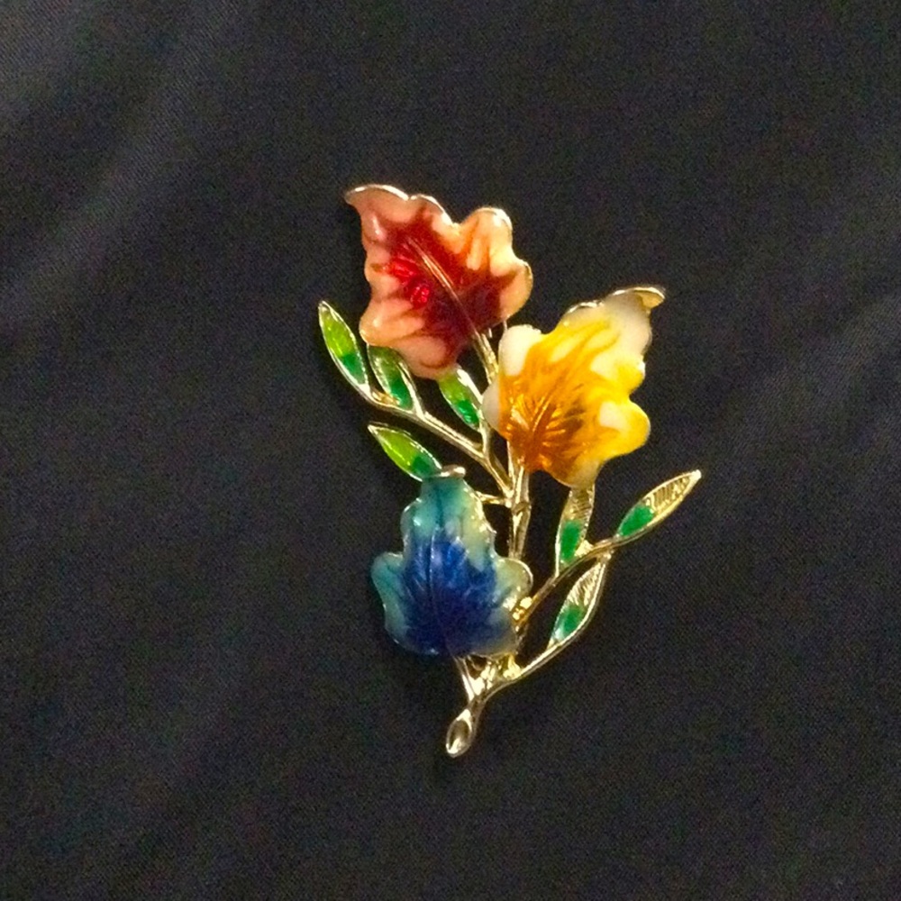 Colorful Floral Brooch